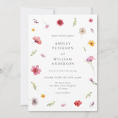Invitation Mariage aux fleurs sauvages (Devant)