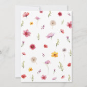 Invitation Mariage aux fleurs sauvages (Dos)