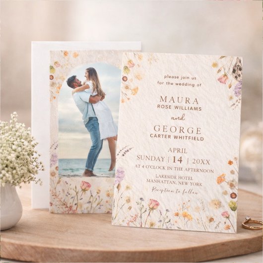 Invitation Mariage aux fleurs sauvages