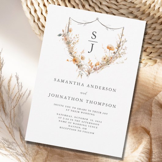 Invitation Mariage aux fleurs sauvages