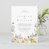 Invitation Mariage aux fleurs sauvages  (Debout devant)