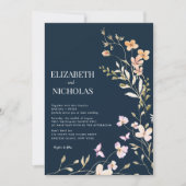 Invitation Mariage aux fleurs sauvages (Devant)