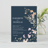 Invitation Mariage aux fleurs sauvages (Debout devant)