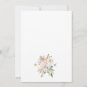 Invitation Mariage aux fleurs sauvages roses (Dos)