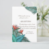 Invitation Mariage aux Fleurs Tropicales Exotiques (Debout devant)