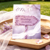 Invitation Mariage aux fleurs violettes douces