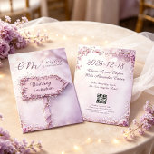Invitation Mariage aux fleurs violettes douces