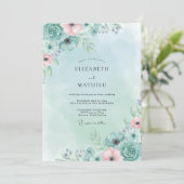 Invitation Mariage aux Fougères de Mousse de Mer (Debout devant)