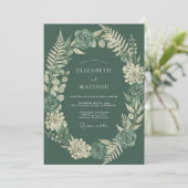Invitation Mariage aux Fougères de Mousse Profonde (Debout devant)