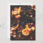 Invitation Mariage aux Fruits Bourguignons Sombres Élégants e (Dos)