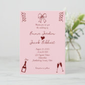 Invitation Mariage aux Gribouillis Modernes Fantaisistes (Debout devant)