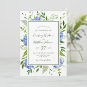 Invitation Mariage aux Hortensias Bleus (Debout devant)