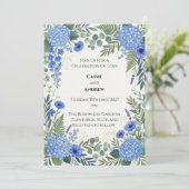 Invitation Mariage aux Hortensias Bleus (Debout devant)