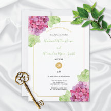 Mariage aux Hydrangeas Aquarelles Teintes Roses
