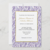 Invitation Mariage aux jolies fleurs lavande (Devant)