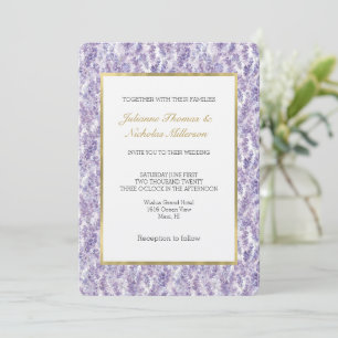 Invitation Mariage aux jolies fleurs lavande