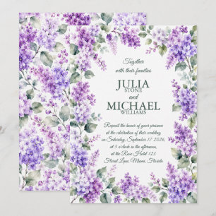 Invitation Mariage aux lilas