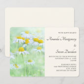 Invitation Mariage aux Marguerites dans un Champ (Devant / Derrière)