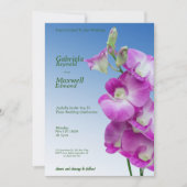 Invitation Mariage aux Orchidées Violettes Élégantes (Devant)