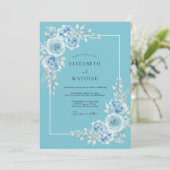 Invitation Mariage aux Pétales de Bleuet (Debout devant)