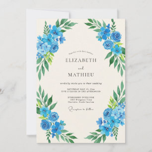 Invitation Mariage aux Pivoines Céruléennes
