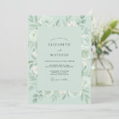 Invitation Mariage aux Pivoines de Mousse de Mer (Debout devant)
