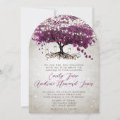 Invitation Mariage aux pots Mason violets radieux (Devant)