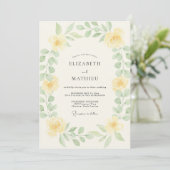 Invitation Mariage aux Ranunculus Beurre Feuillus (Debout devant)