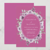 Invitation Mariage aux Ranunculus Orchidées (Devant / Derrière)