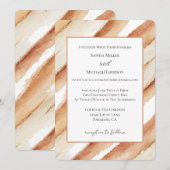 Invitation Mariage aux Rayures de Latte de Citrouille (Devant / Derrière)