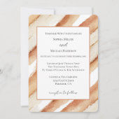 Invitation Mariage aux Rayures de Latte de Citrouille (Devant)