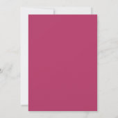 Invitation Mariage aux Renoncules Feuillus de Framboise (Dos)