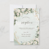 Invitation Mariage aux Roses Blanches Élégantes (Devant)