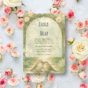 Invitation Mariage aux Roses Roses Anglaises Roses de Jardin
