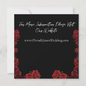 Invitation Mariage aux Roses Rouges (Dos)
