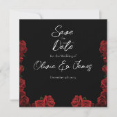Invitation Mariage aux Roses Rouges (Devant)