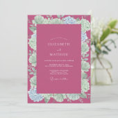 Invitation Mariage aux Succulentes Framboise (Debout devant)