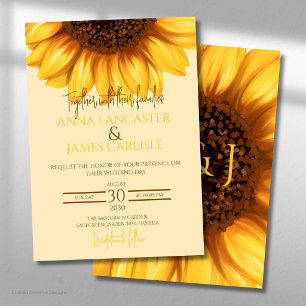 Invitation Mariage aux tournesols Floral Wedding