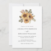 Invitation Mariage aux Tournesols Rustiques (Devant)