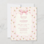 Invitation Mariage aux tulipes roses (Devant)