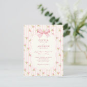 Invitation Mariage aux tulipes roses (Debout devant)