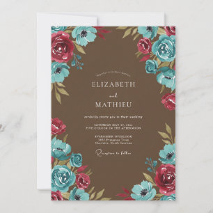 Invitation Mariage aux vignes au chocolat framboise