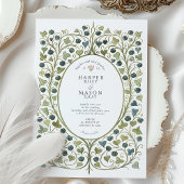 Invitation Mariage aux vignes de mûres Arts & Crafts