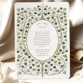 Invitation Mariage aux vignes de mûres Arts & Crafts
