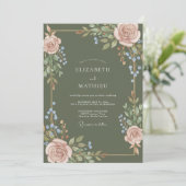 Invitation Mariage aux vignes de teint olive (Debout devant)