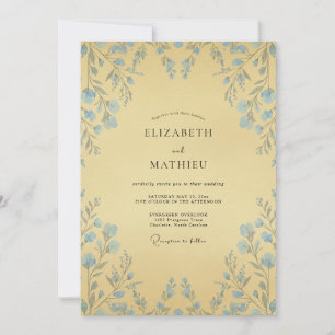 Invitation Mariage aux Vignes Jaune Beurré