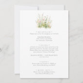 Invitation Mariage avant et arrière du Fleur sauvage Boho ver (Dos)