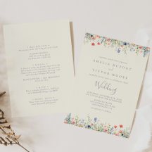 Mariage avant et arrière du Fleur sauvage multicou