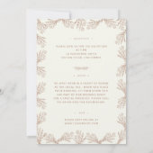 Invitation Mariage avant et arrière en terre cuite à la crème (Dos)