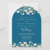 Invitation Mariage avant et arrière Fleur sauvage Blush class (Devant)